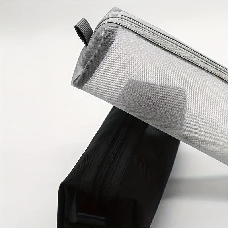 Clear Mesh Makeup Brush Bag with Zipper
