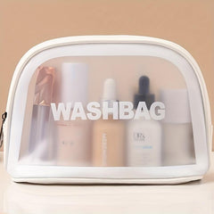 Matte Translucent Travel Toiletry Bag with Handy Handle