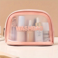 Matte Translucent Travel Toiletry Bag with Handy Handle