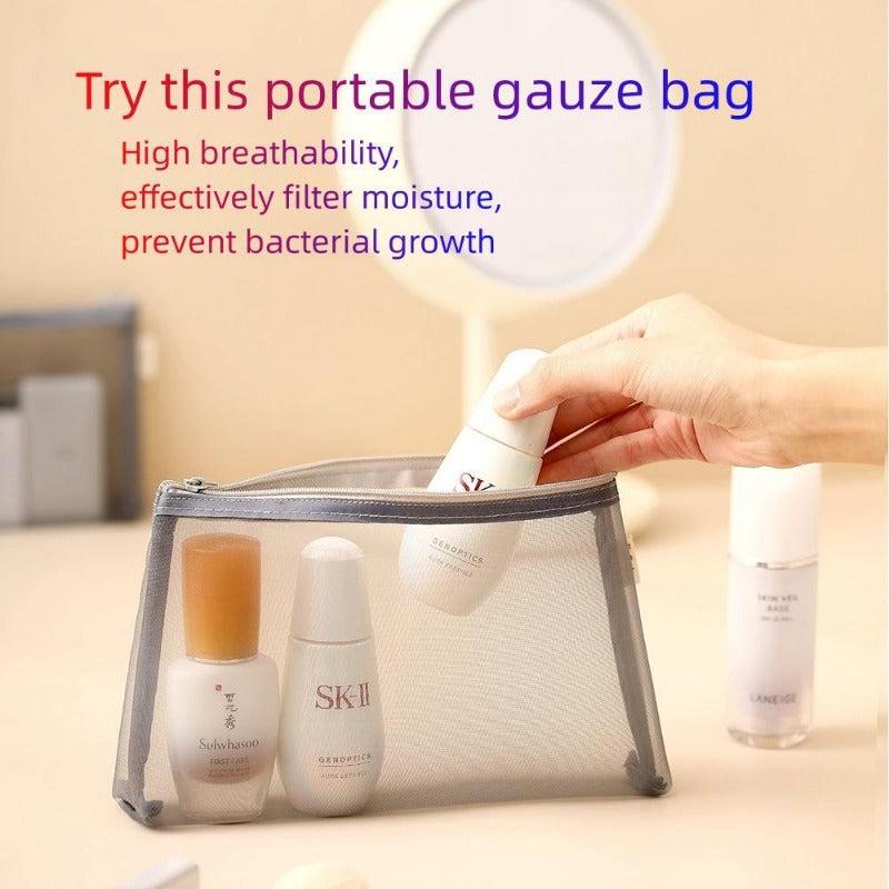 Portable Mini Makeup Bag Pouch Mesh Cosmetic Bag
