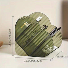 Heart Shaped Layered Storage Box for Makeup and Accessories