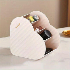 Heart Shaped Layered Storage Box for Makeup and Accessories