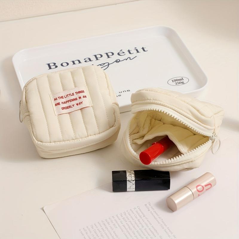 Small Makeup Bag Headphones Coin Purse Lipstick Storage Travel Organizer