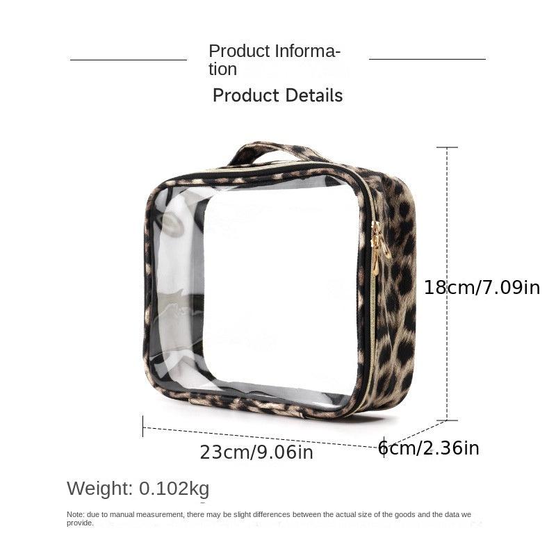 Leopard Print Toiletry Bag Travel Organizer Water-Resistant Makeup Cosmetic Bag