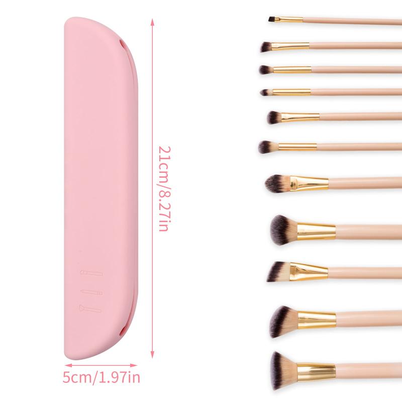 Travel Makeup Brush Holder Silicone Cosmetic Brush Bag