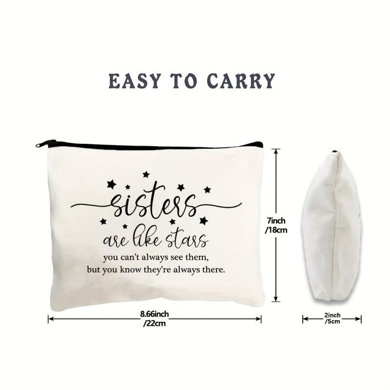 Sisters Are Like Stars Makeup Storage Bag