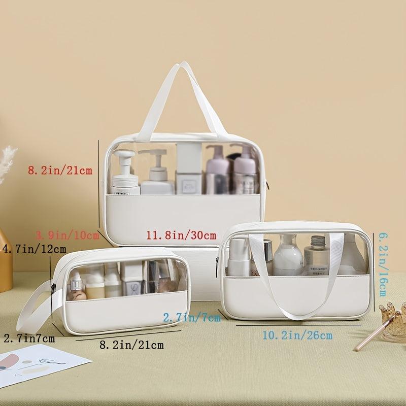 Waterproof PVC Travel Cosmetic Bag Toiletry Organizer Set