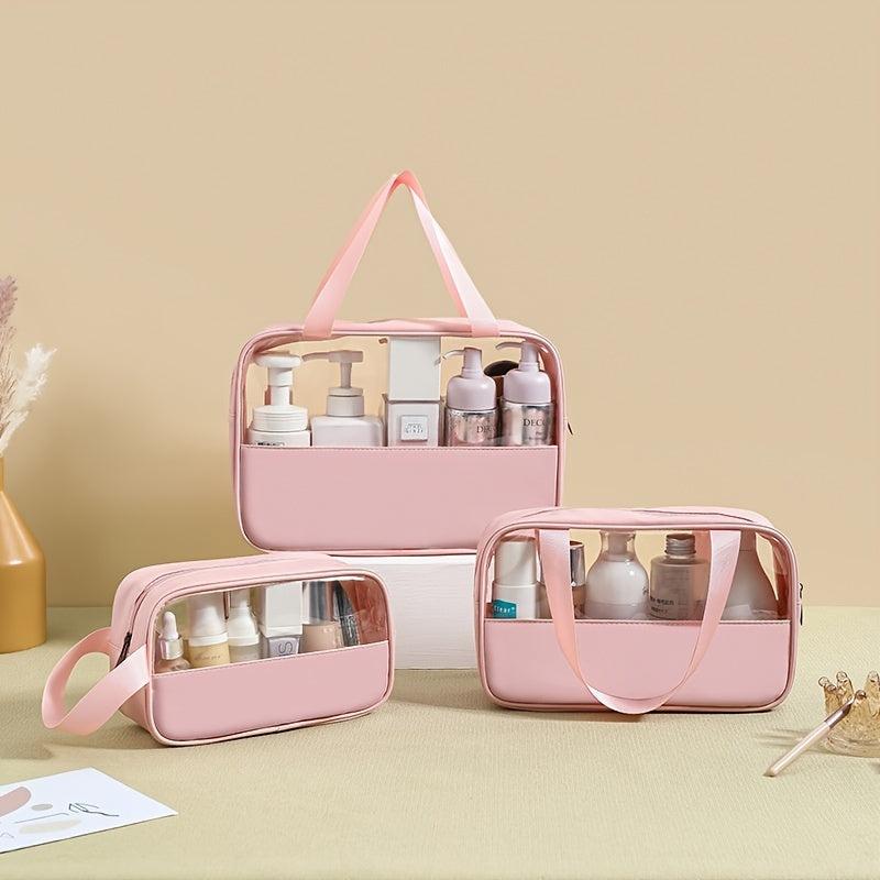 Waterproof PVC Travel Cosmetic Bag Toiletry Organizer Set