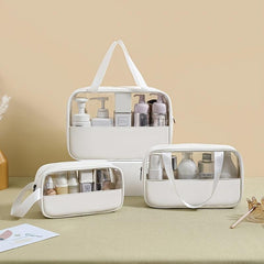 Waterproof PVC Travel Cosmetic Bag Toiletry Organizer Set
