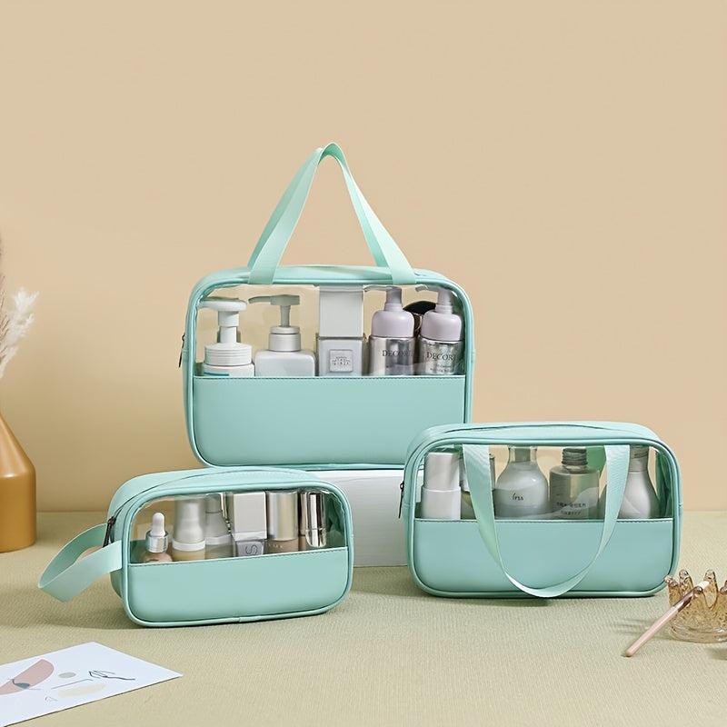 Waterproof PVC Travel Cosmetic Bag Toiletry Organizer Set