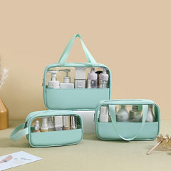 Waterproof PVC Travel Cosmetic Bag Toiletry Organizer Set