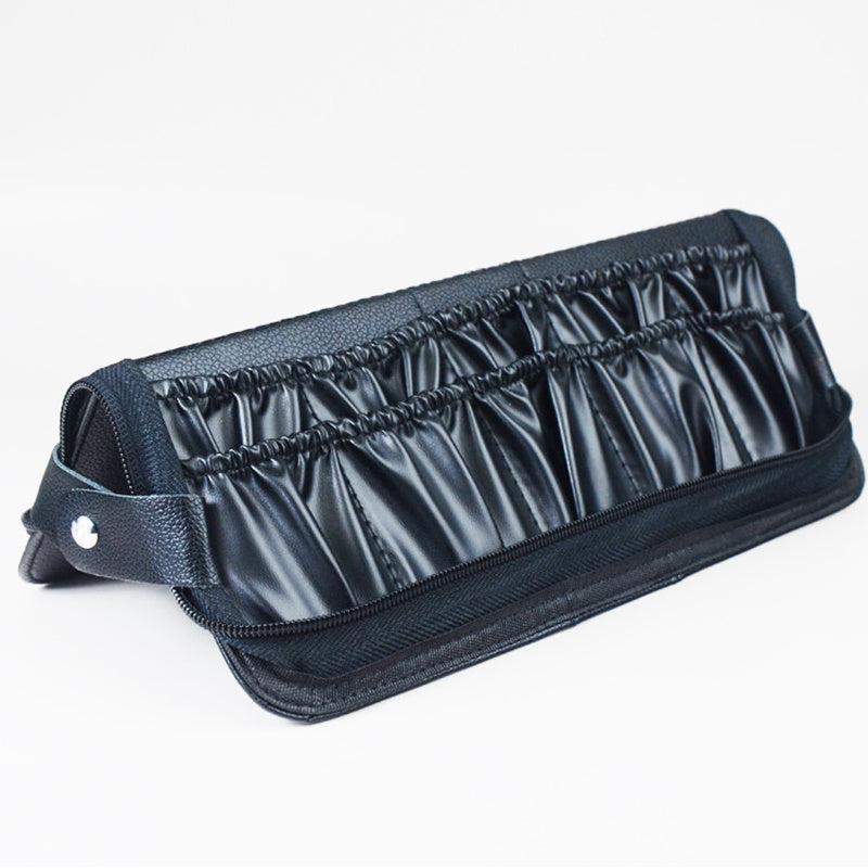 Professional Makeup Brush Bag Organizer PU Leather Travel Makeup Brush Holder