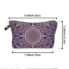 Totem Pattern Cosmetic Bag For Women Makeup Bag Travel Toiletry Organizer