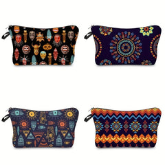 Totem Pattern Cosmetic Bag For Women Makeup Bag Travel Toiletry Organizer