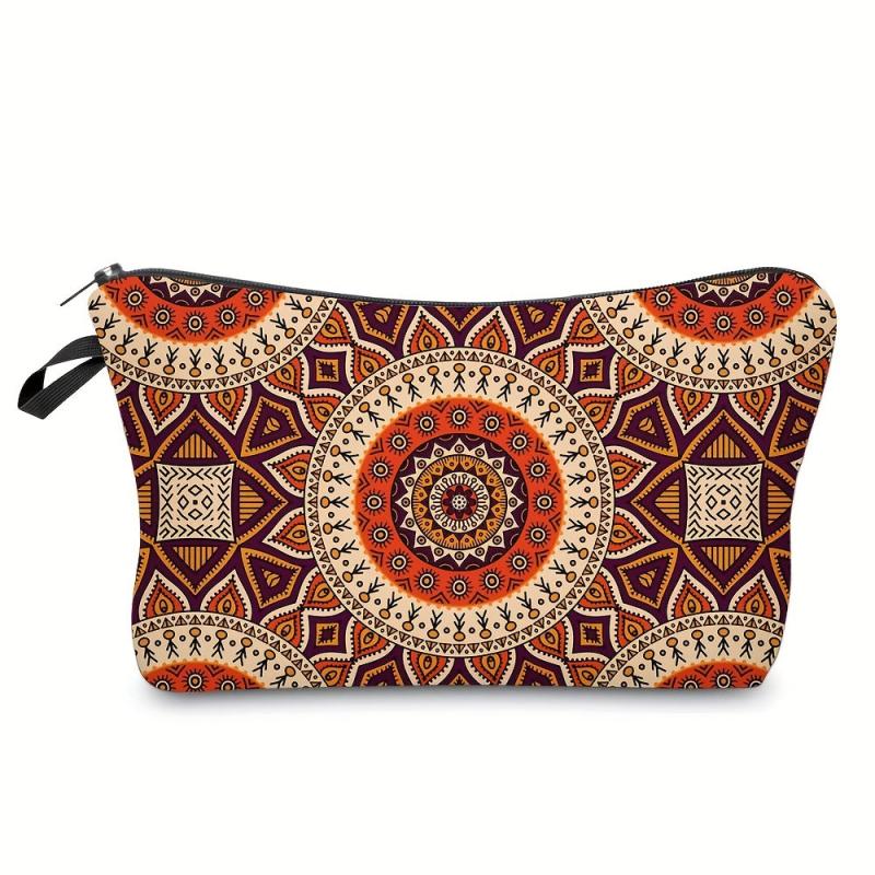 Totem Pattern Cosmetic Bag For Women Makeup Bag Travel Toiletry Organizer