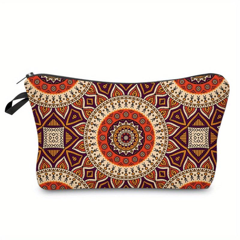 Totem Pattern Cosmetic Bag For Women Makeup Bag Travel Toiletry Organizer
