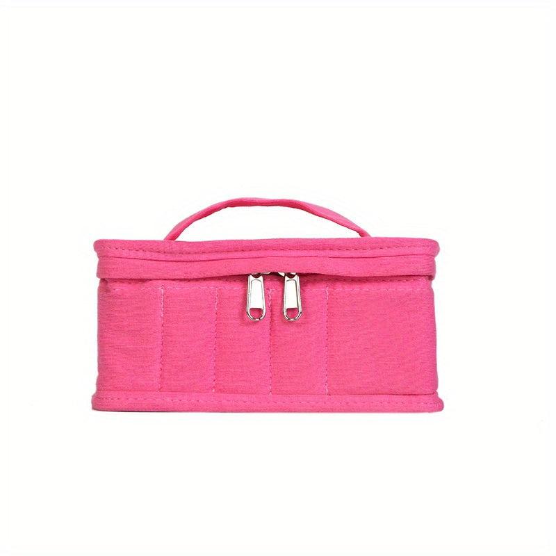 Essential Oil Organizer Case Holds 17 Bottles Double Zipper Portable Handle