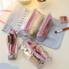 4-in-1 Folding Toiletry Bag Portable Cosmetic Organizer for Women Girls