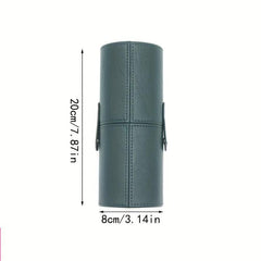 Dark Green Makeup Brush Holder Case Portable Travel Storage Basket