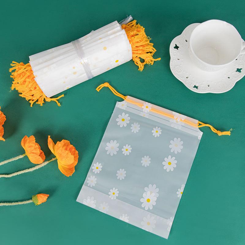 10pcs Small Chrysanthemum Frosted Bundle Pocket Gift Packaging Bag