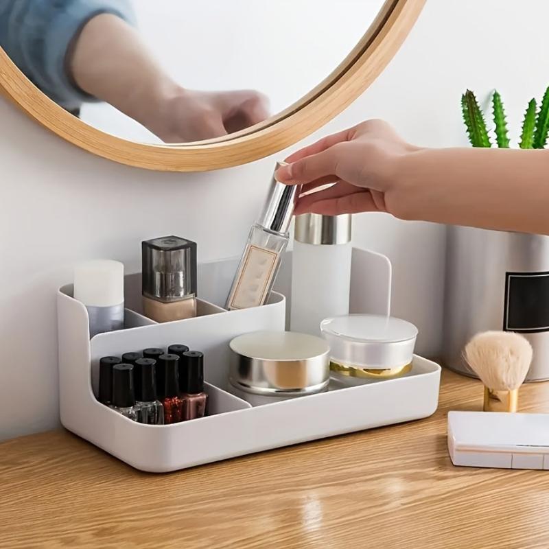 5-Compartment Makeup Organizer Large Capacity Cosmetic Display Case