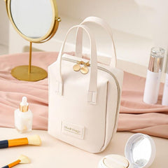 Waterproof PU Leather Cosmetic Bag Large Capacity Makeup Organizer