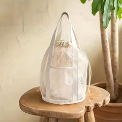Hollow Out Makeup Bag Travel Toiletry Organizer Drawstring Cosmetic Bag