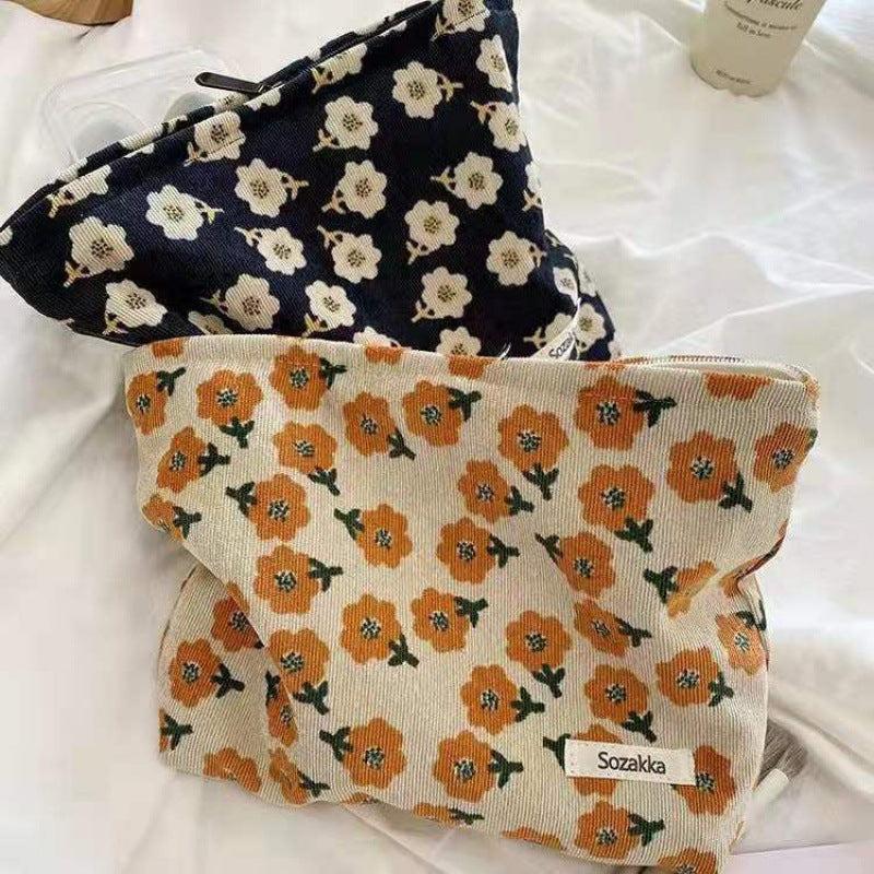 Floral Pattern Clutch Makeup Bag Travel Organizer Gift