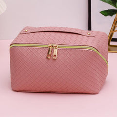 Stylish Makeup Bag with Handle for Travel Toiletry and Cosmetics