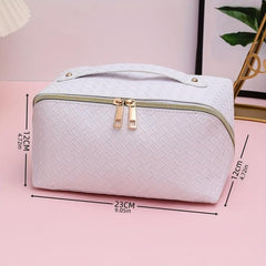 Stylish Makeup Bag with Handle for Travel Toiletry and Cosmetics