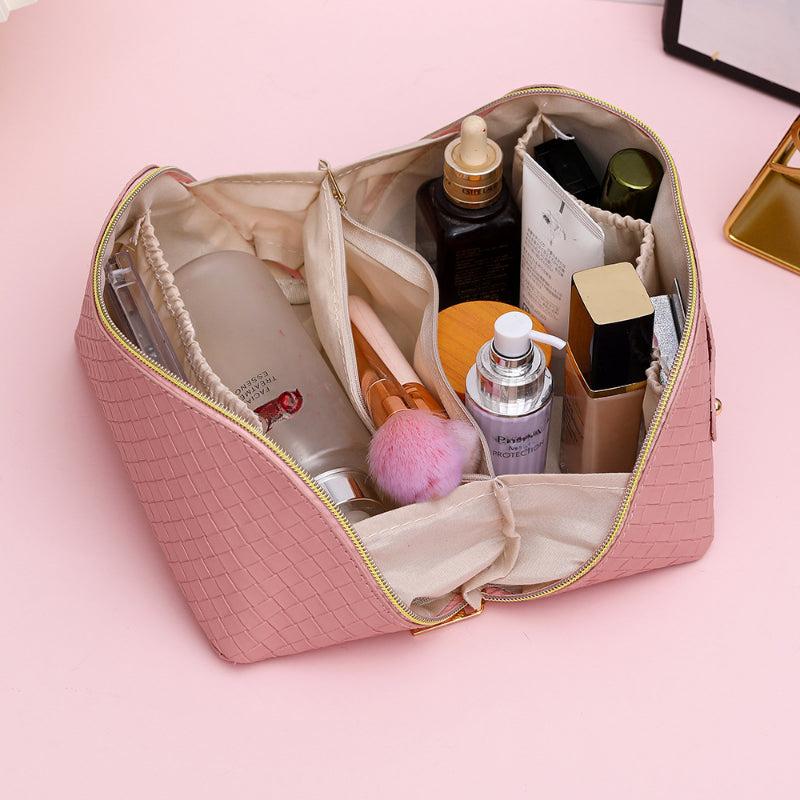 Stylish Makeup Bag with Handle for Travel Toiletry and Cosmetics