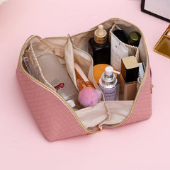 Stylish Makeup Bag with Handle for Travel Toiletry and Cosmetics