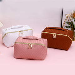 Stylish Makeup Bag with Handle for Travel Toiletry and Cosmetics