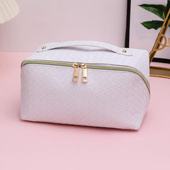 Stylish Makeup Bag with Handle for Travel Toiletry and Cosmetics