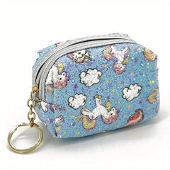 Glitter Unicorn Wallet Mini Lipstick Makeup Pouch