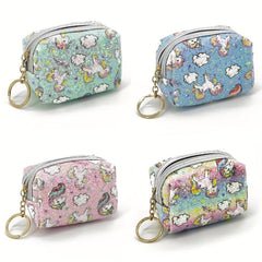 Glitter Unicorn Wallet Mini Lipstick Makeup Pouch
