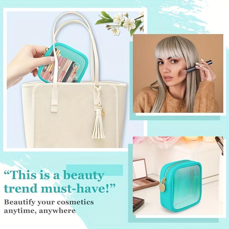 Preppy Small Makeup Bag Cosmetic Zipper Pouch Purse