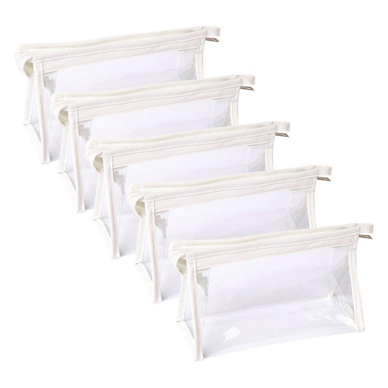 5pcs Clear Makeup Bag Zipper Cosmetic Pouch Travel Organizer Tool Pouch