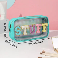 Chenille STUFF Makeup Bag Mint Green