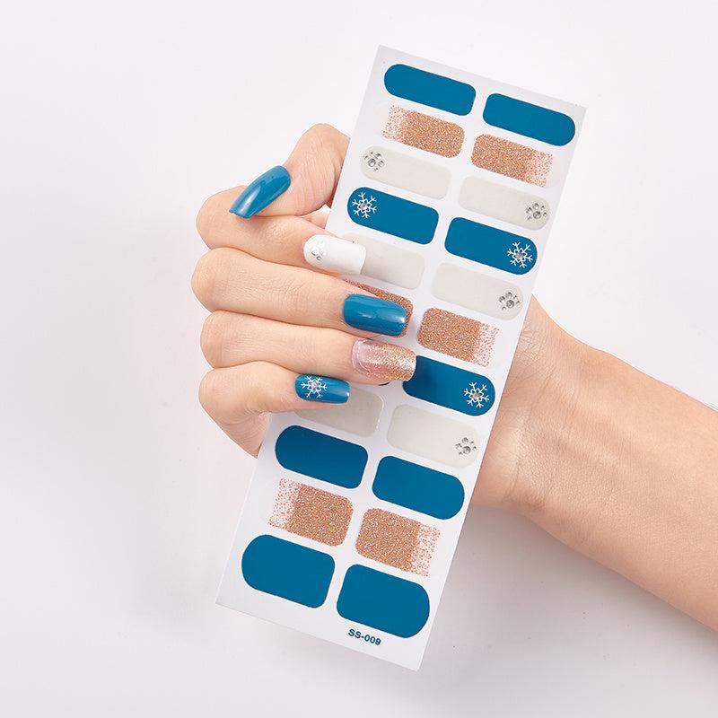 Glitter Waterproof Nail Stickers Shining Nail Art Decor