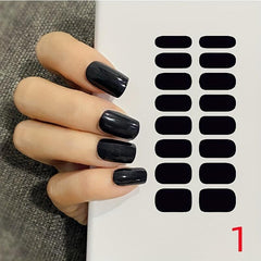 Solid Full Nail Edge Stickers With Nail Rasp - Nail Sticker Series