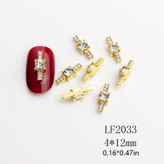 10pcs Glamorous 3D Rhinestone Nail Charms for DIY Nail Art