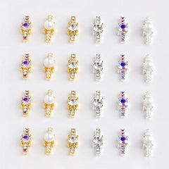 10pcs Glamorous 3D Rhinestone Nail Charms for DIY Nail Art