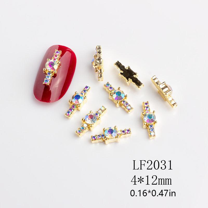 10pcs Glamorous 3D Rhinestone Nail Charms for DIY Nail Art