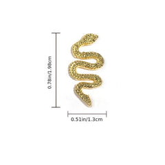 10 pcs Retro Snake Nail Charms Alloy Metal DIY Nail Art Decorations