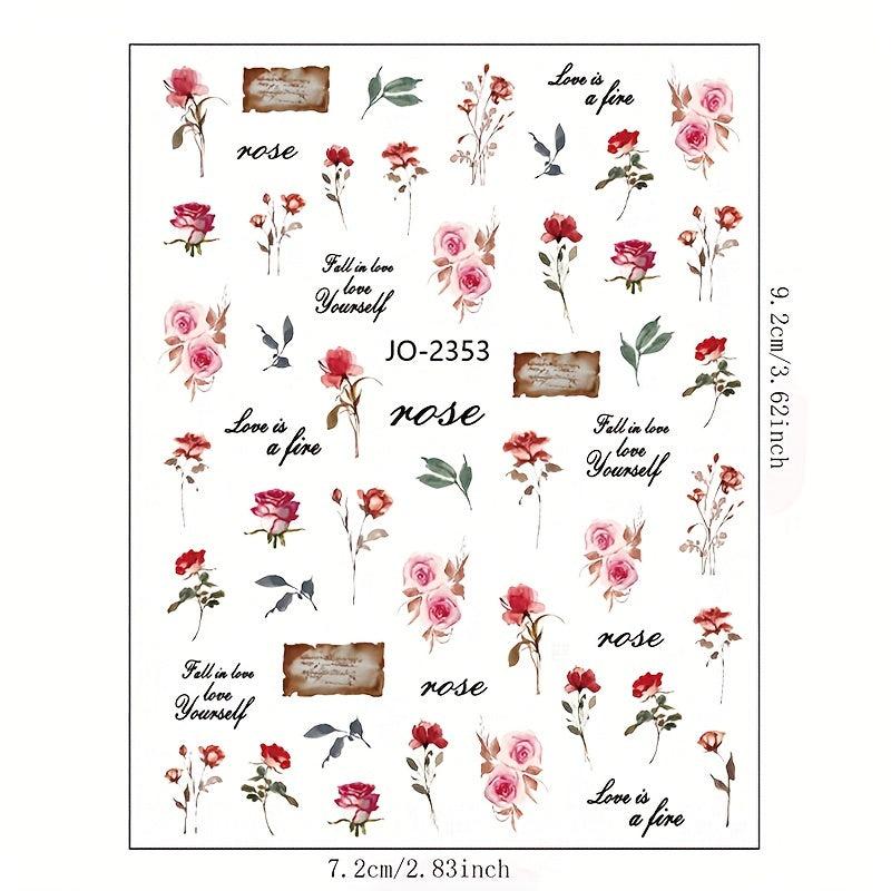 Nail Art Stickers Self Adhesive Decals - Perfect for DIY and Salon Use