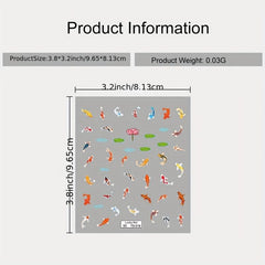 5D Embossed Flower And Bird Nail Art Stickers - Self Adhesive Nail Decals