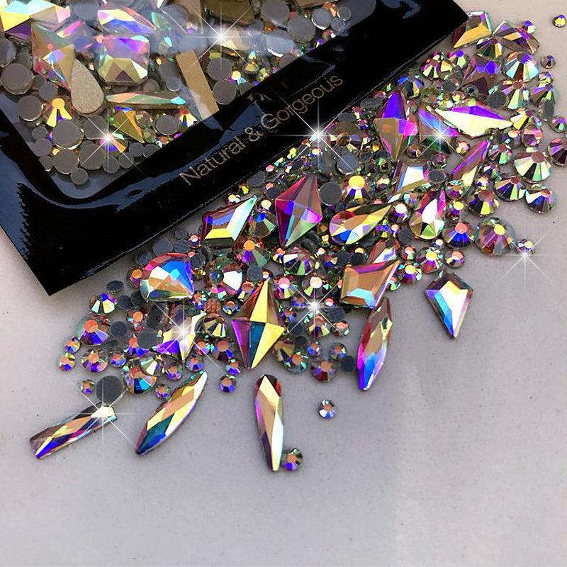 150 Flatback Round Rhinestones + 20 Large Zircon Nail Rhinestones