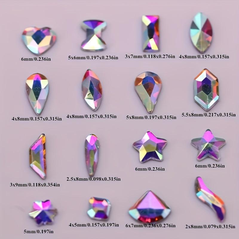 150 Flatback Round Rhinestones + 20 Large Zircon Nail Rhinestones