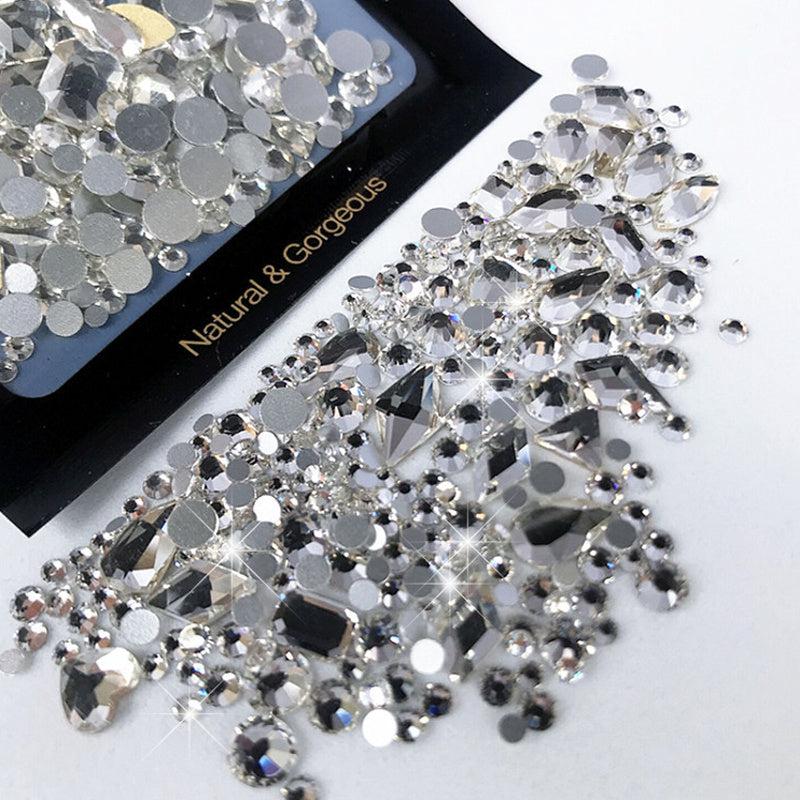 150 Flatback Round Rhinestones + 20 Large Zircon Nail Rhinestones